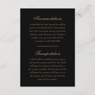 Cartão De Informações Direção de Casamento de Scripts Delicados de Pre
