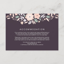 Cartão De Informações Direção de Casamento Floral Whirlwind
