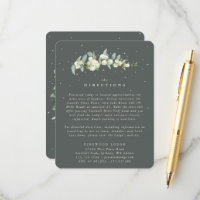 Direções de Casamento de Caule de Eucalipto + Neve