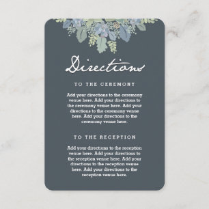 Cartão De Informações Direções de Casamento Pretty Blooms Vintage Garden