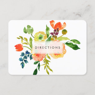 Cartão De Informações Direções PixDezines floral mitzvah/DIY bckgrnd