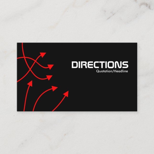Cartão De Informações Direções - Preto/Branco (Frente)