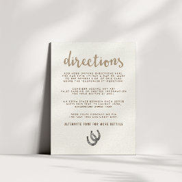 Cartão De Informações Direções Sortudo no Amor