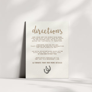 Cartão De Informações Direções Sortudo no Amor