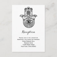 Cartão de Informações do Casamento com Mão de Hams