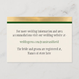 Cartão de Informações do Casamento de Inverno