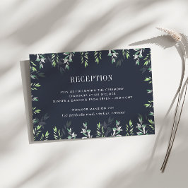 Cartão de Informações do Casamento Winter Sage