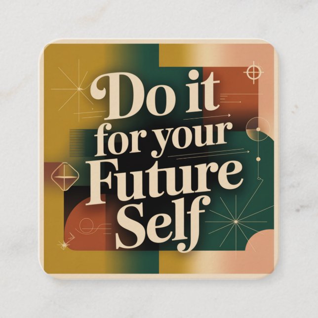 Cartão De Informações Do It For Your Future Self (Frente)