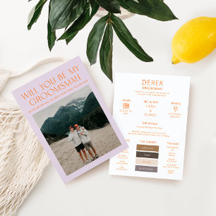 Cartão de Informações do Padrinho de Foto com Pale