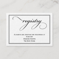 Cartão de Informações do Registro de Casamento com