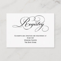 Cartão de Informações do Registro de Casamento de