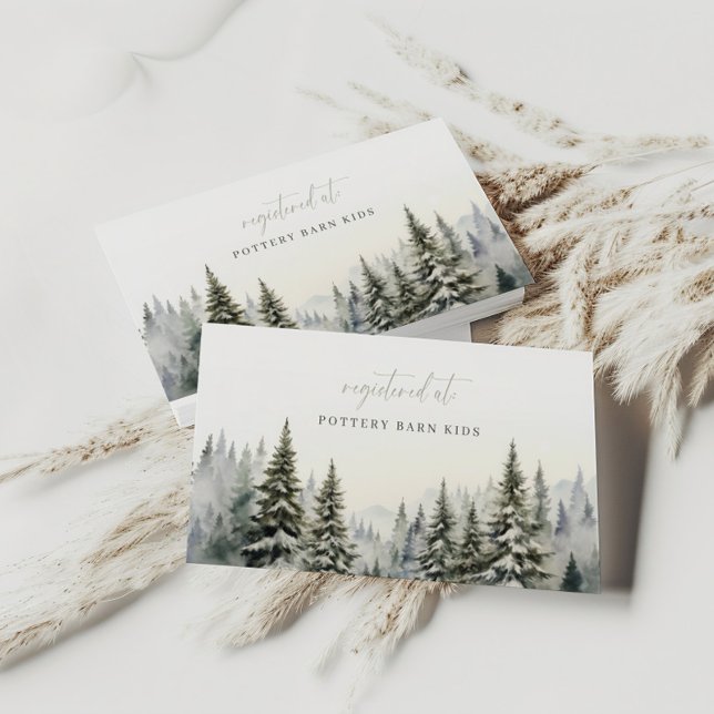 Cartão de Informações do Registro Rustic Winter Ba (Criador carregado)