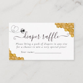 Cartão De Informações Doce como Chá de fraldas de Abelhas Raffle