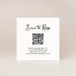 Cartão De Informações Doce e Whimsical | RSVP com código QR<br><div class="desc">Estas cartas de inserção simples e na moda, preto e branco são uma maneira fácil para seus convidados responderem ao seu evento. Você pode incluir seu próprio código QR, assim como seu site de casamento para que seus convidados tenham uma maneira simples de responder. Esses cartões de cervejas de casamento...</div>