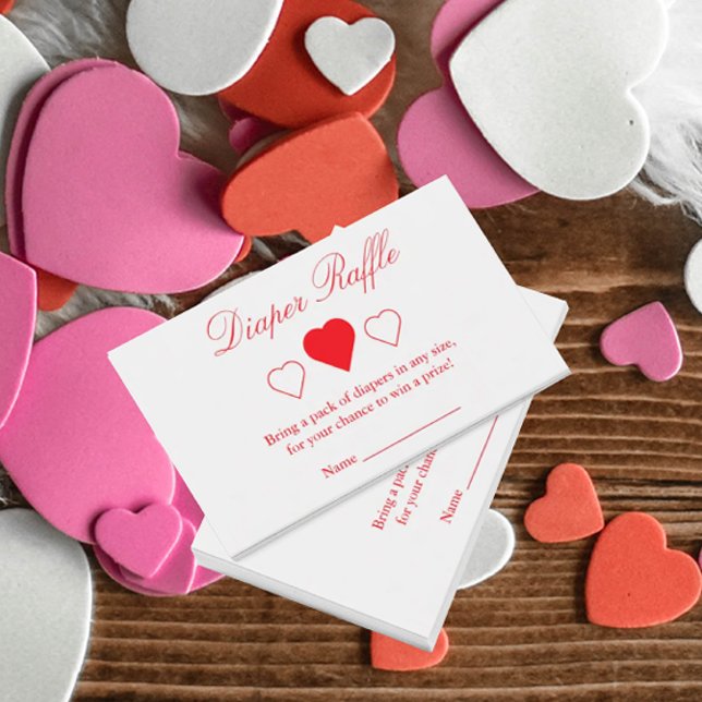 Cartão De Informações Doce Fralda Cardíaca Raffle (Criador carregado)