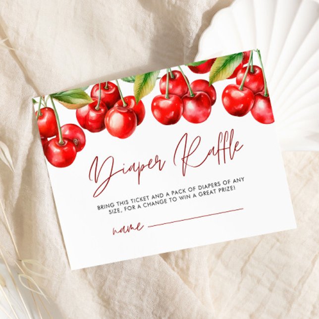 Cartão De Informações Doce Fralda de Cereja Raffle (Criador carregado)