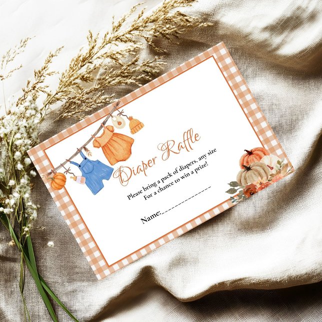 Cartão De Informações Doce Pequena Abóbora fralda bebê Queda (Criador carregado)