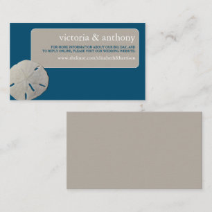 Cartão De Informações Dólar de areia, Site de Casamento na Praia Ocean B