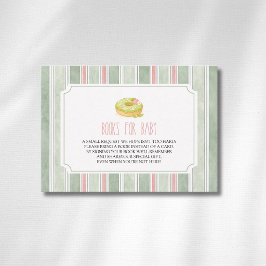 Cartão De Informações Donut de Matcha Clássico para Livros de Bebê Menin