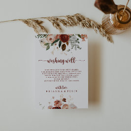 Cartão De Informações Dourada Rustic Colorful Floral Weding Bem