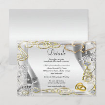 Dourados Anéis de Casamento Corações Detalhes de C