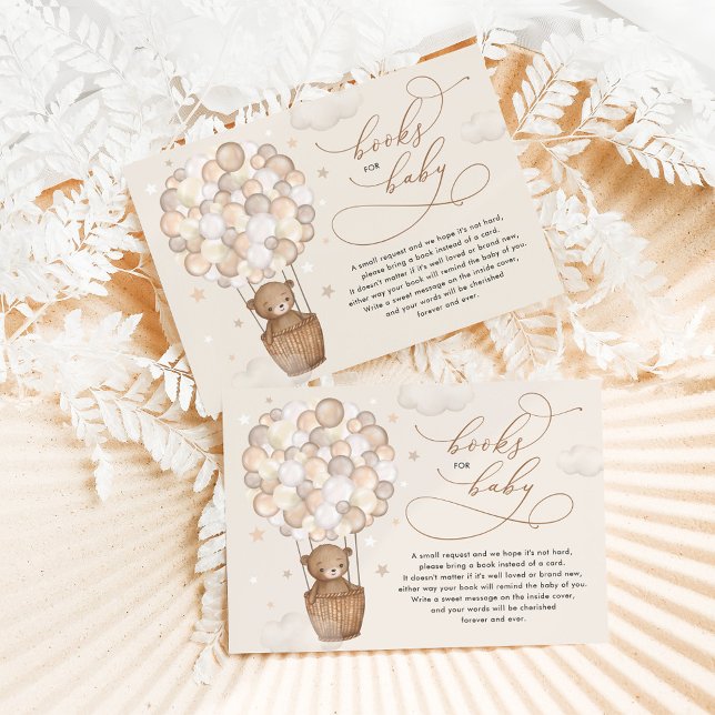 Cartão De Informações Dreamdy Bear Hot Air Balloon Livros para Bebê (Criador carregado)