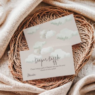Cartão De Informações Dreamy Beige Heaven Enviou Fralda Revelatória