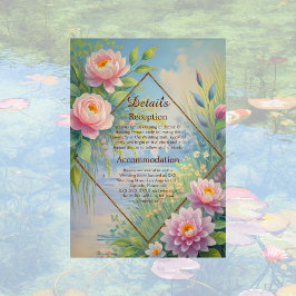 Cartão De Informações Dreamy Lakeside Garden Wedding