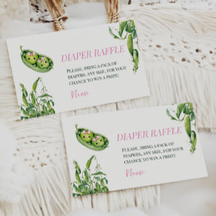 Cartão De Informações Duas Ervilhas em um Conjunto de Gêmeas Meninas Chá