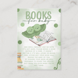 Cartão De Informações Duas ervilhas em um livro de potes para o Chá de f