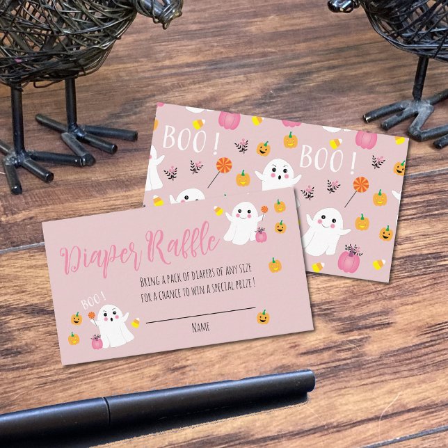 Cartão De Informações Duas Pequenas Fraldas Raffle Pink Enclosure Card (Criador carregado)