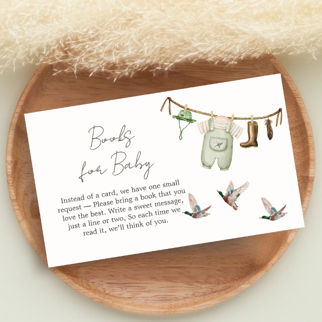 Cartão De Informações Duck Hunting Baby Shower Books for Baby (Little Hunter Duck Baby Shower Books for Baby)