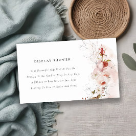 Cartão De Informações Dusky Fall Marsala - Chá de fraldas de visualizaçã