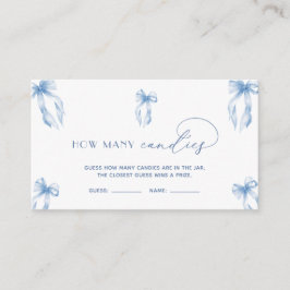 Cartão De Informações Dusty Blue Arco Adivinha Quantos Candies Jogo