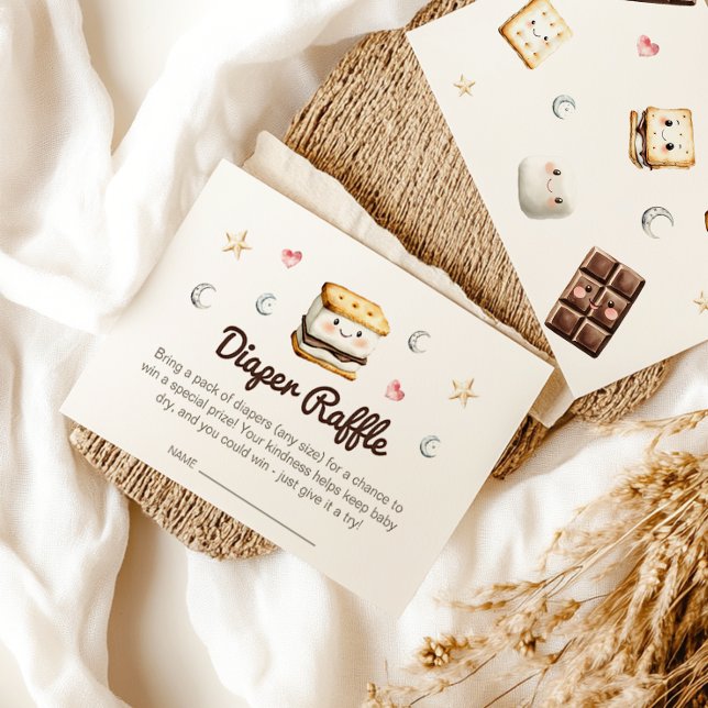 Cartão De Informações É mais a Fralda Chá de fraldas Raffle (Criador carregado)