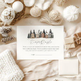 Cartão De Informações É preciso um Chá de fraldas de aldeia