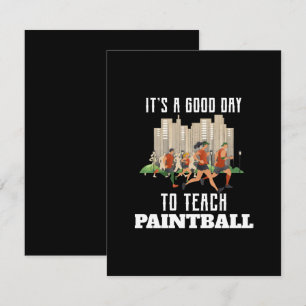 Cartão De Informações É Um Bom Dia Para Ensinar Paintball