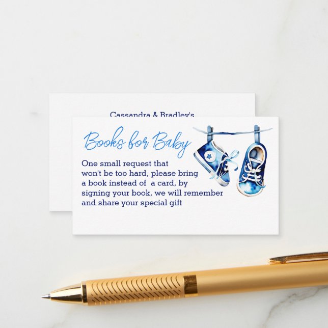 Cartão De Informações É um livro de chás de fraldas para bebês (Frente/Verso In Situ)