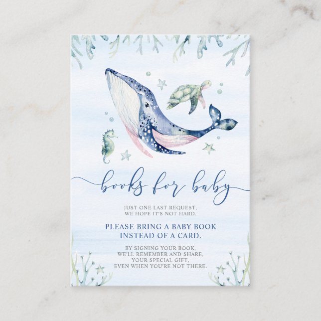 Cartão De Informações É um menino sob o mar Livros para o bebê (Frente)