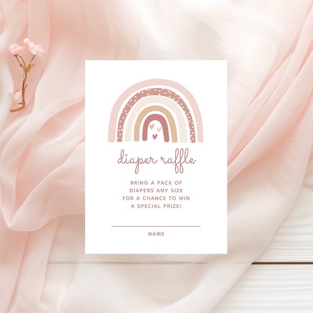 Cartão De Informações É uma Fralda Arco-Íris de Garota Raffle (Criador carregado)