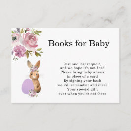 Cartão De Informações Easter Baby Shower | Books for Baby Enclosure Card
