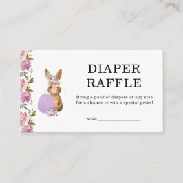 Cartão De Informações Easter Baby Shower | Diaper Raffle