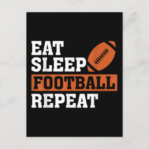 Cartão De Informações Eat Sleep Futebol Repita Adorável Futebol Vi