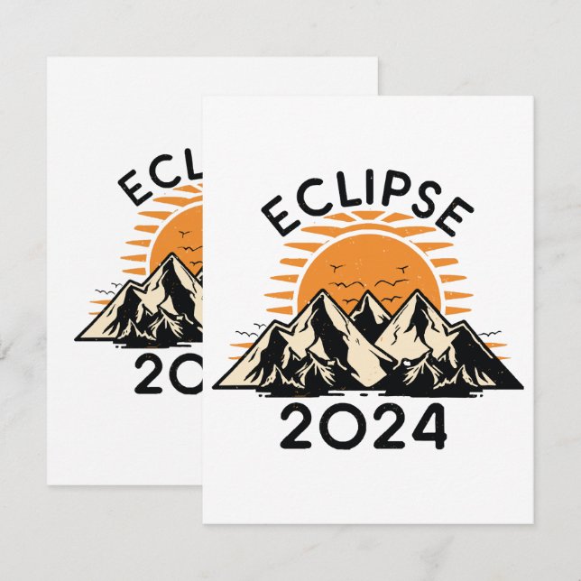 Cartão De Informações Eclipse Solar Total 2024 (Frente/Verso)