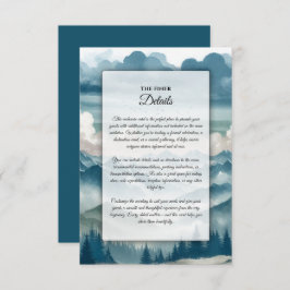 Cartão De Informações Ecos Através dos Pinheiros Mistos