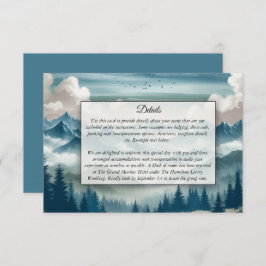 Cartão De Informações Ecos Através dos Pinheiros Mistos