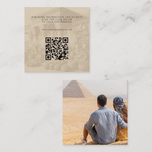 Cartão De Informações Egypt Passport QR (Frente/Verso)