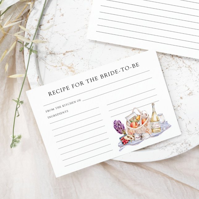 Cartão De Informações Ela está fora do mercado Receita para a Noiva (Criador carregado)