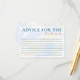 Cartão De Informações Ela está no Cloud 9 Advice para Chá de panela Noiv