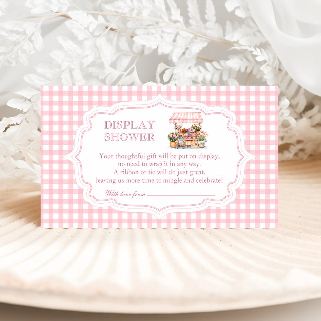 Cartão De Informações Ela está nova no Chá de exibição do mercado (Criador carregado)